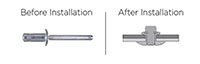 Orlock™ 4.8 Millimeter (mm) Diameter and 9.0 Millimeter (mm) Body Length Steel Protruding Head Rivet - 2