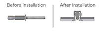 Ornilock Stainless Steel 100 Degree Countersunk Head Rivets -2