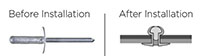U-Fix Aluminum/Aluminum X-Large Head Rivets - 2