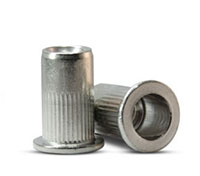 M-Series 11.0 Millimeter (mm) Dimension L and M4 Thread Size Open End Cylindrical Head (Flat) Rivet Nut