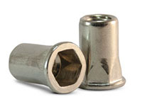 M-Series Semi-Hexagon Cylindrical Head (Flat) Rivet Nuts