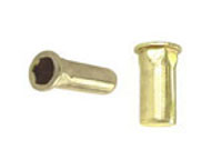 P-Series 16.5 Millimeter (mm) Dimension L and M4 Thread Size Open End Cylindrical Head (Flat) Rivet Nut