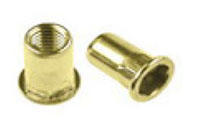 K-Series 9.78 Millimeter (mm) Dimension L and M4 Threaded Size Open End Semi-Hexagon Flat Head (AH) Imperial Rivet Nut