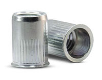 M-Series 9.5 Millimeter (mm) Dimension L Open End Reduced Countersunk Head (Small) Steel Rivet Nut