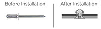 U-Fix Aluminum Steel 120 Degree Countersunk Head Rivets - 2