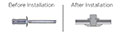 Orlock™ 6.4 Millimeter (mm) Diameter and 30.5 Millimeter (mm) Body Length Steel Protruding Head Rivet - 2