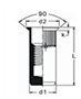M-Series Closed End Countersunk Head (Large) Rivet Nuts - 2