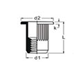 M-Series 11.0 Millimeter (mm) Dimension L and M4 Thread Size Open Type Cylindrical Head (Flat) Rivet Nut - 2