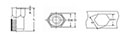 M-Series Semi-Hexagon Reduced Countersunk Head (Small) Rivet Nuts - 2