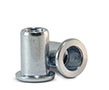 P-Series 9.5 Millimeter (mm) Dimension L and M3 Thread Size Open End Cylindrical Head (Flat) Rivet Nut