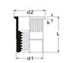 P-Series 10.0 Millimeter (mm) Dimension L and M3 Thread Size Open End Countersunk Head (CSK) Rivet Nut - 2