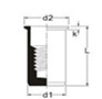 P-Series 15.0 Millimeter (mm) Dimension L and M4 Thread Size Open End Countersunk Head (CSK) Rivet Nut - 2