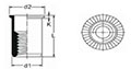 F-Series Open End Reduced Countersunk Head (Small) Rivet Nuts - 2