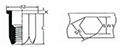 A-Series Full Hexagon Cylindrical Head (Flat) Rivet Nuts - 2
