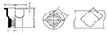 A-Series Semi-Hexagon Square Style Cylindrical Head (Flat) Rivet Nuts - 2